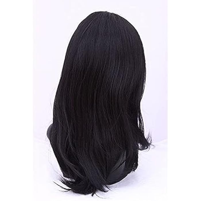 DILLARDS Medium Length Black Straight Heat Resistant Wig - Image 1